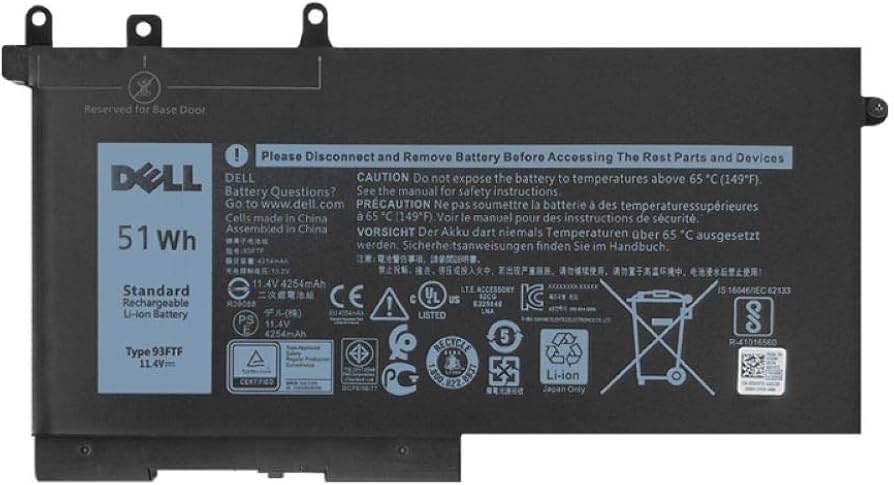DELL-93FTF-Laptop-Battery-Compatible-with-Dell-Precision15-3520-3530-Dell-Latitude12-5280-E5280-Latitude
